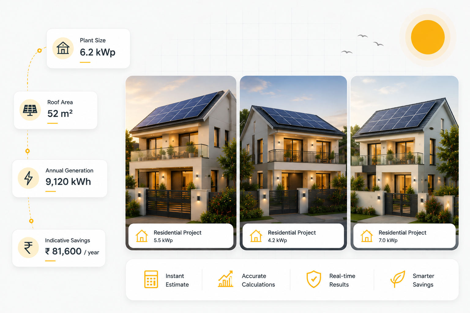Solar calculator illustration