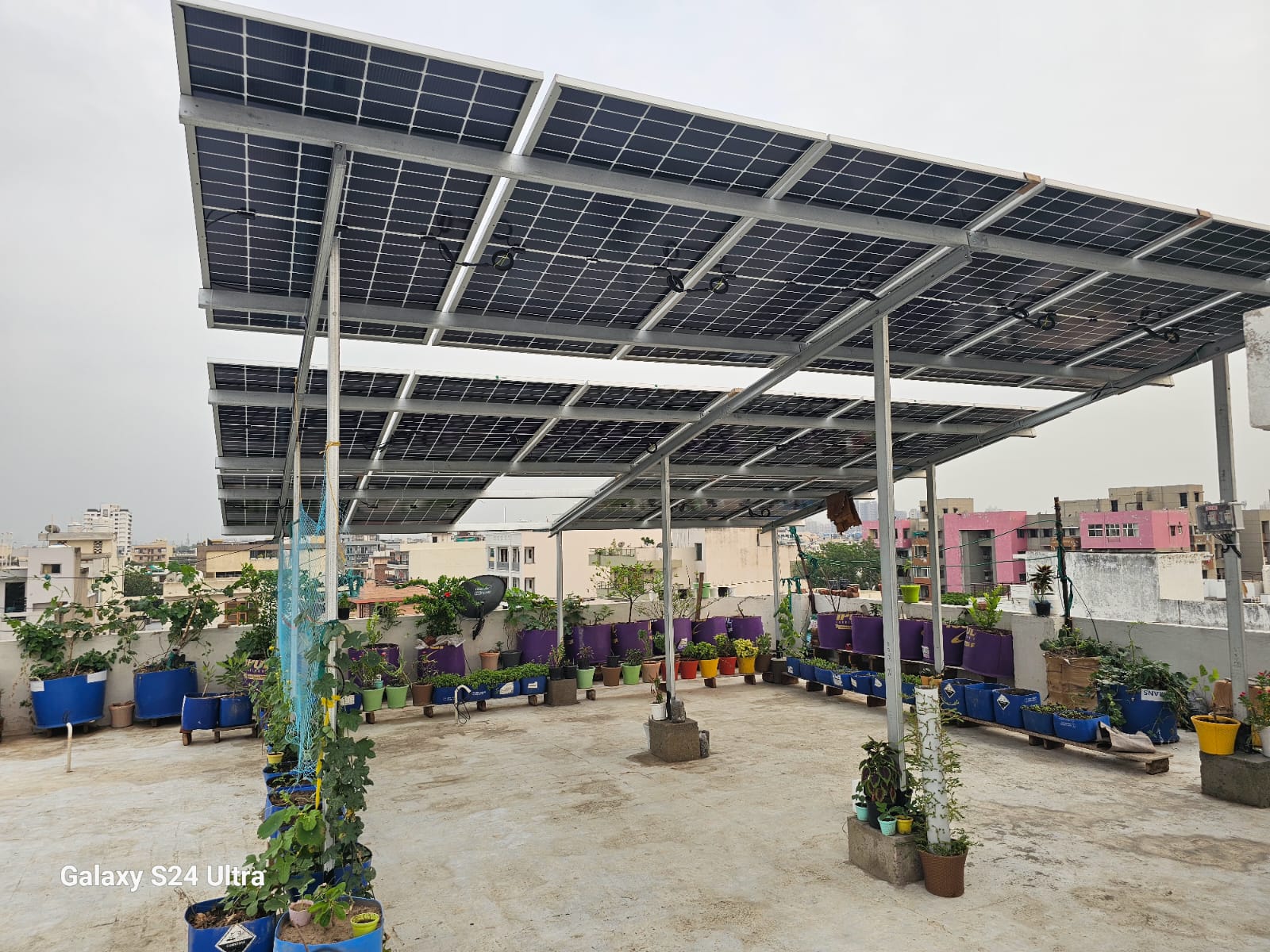 Terrace solar canopy